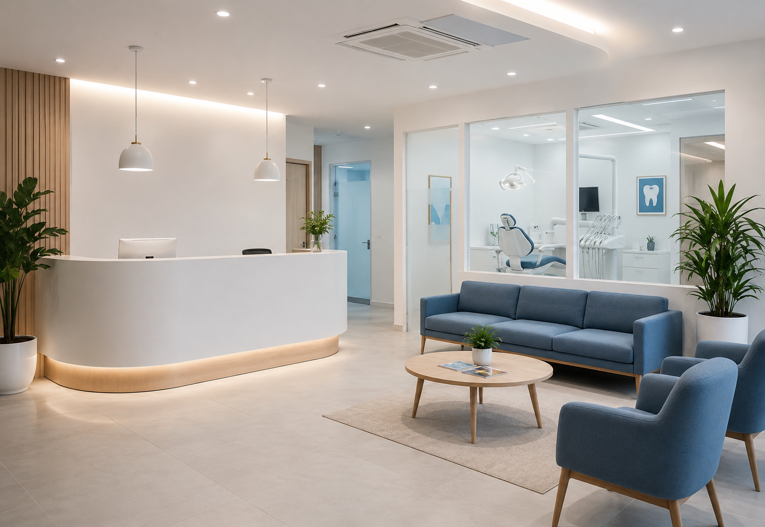Equipo de DentalCare en clínica dental moderna
